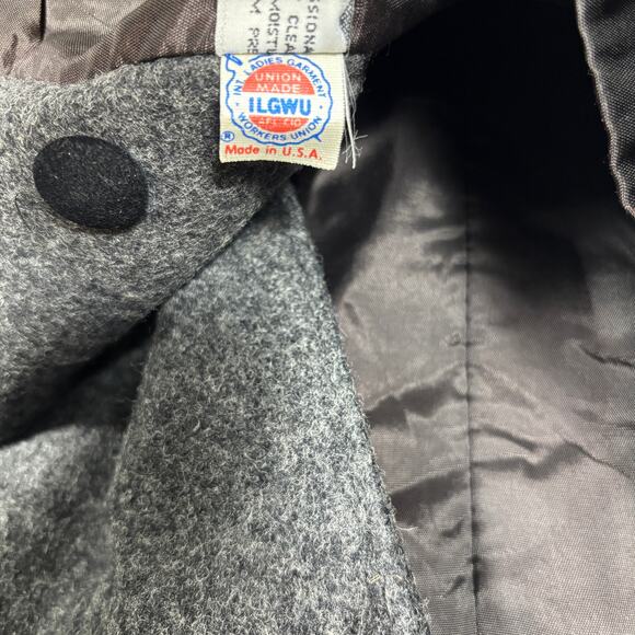 Rothschild Child's Wool Coat Sailor Collar Black Velvet Bow Girl Size 4 Rare Vtg - Picture 11 of 13